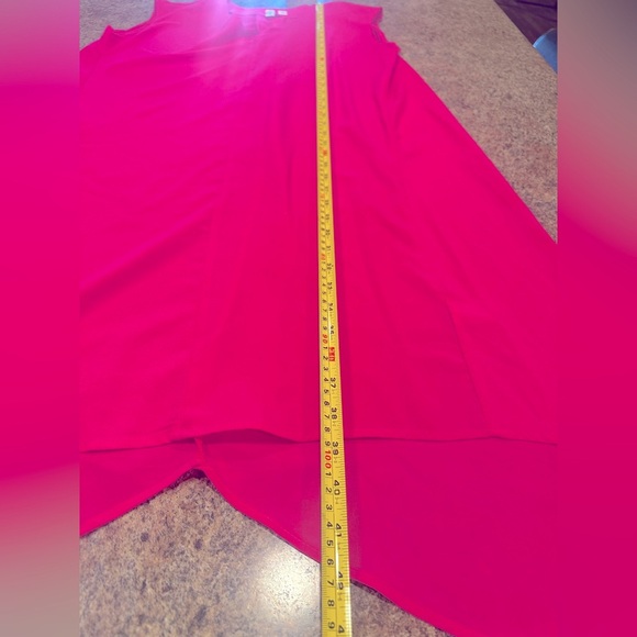 Tacera Sleeveless V Neck Shift Dress Hot Pink Relaxed Fit Womens Size Medium - Picture 13 of 14